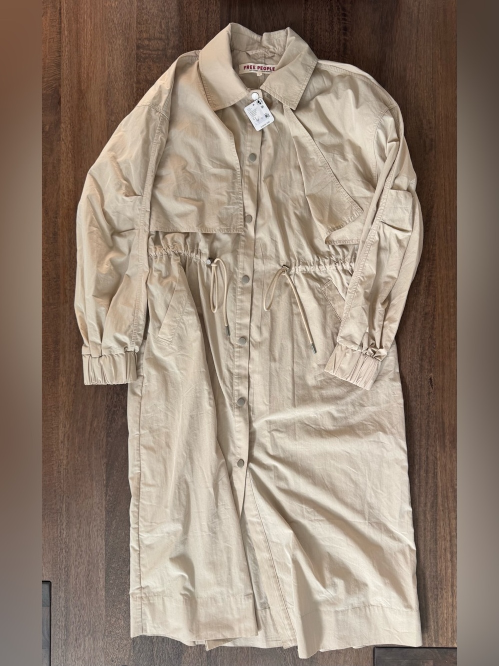 Free People Long Trench Coat NWT